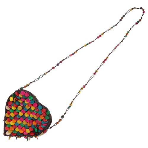 Sac en coque de noix de qualité avec perles artisanales et finitions bohèmes