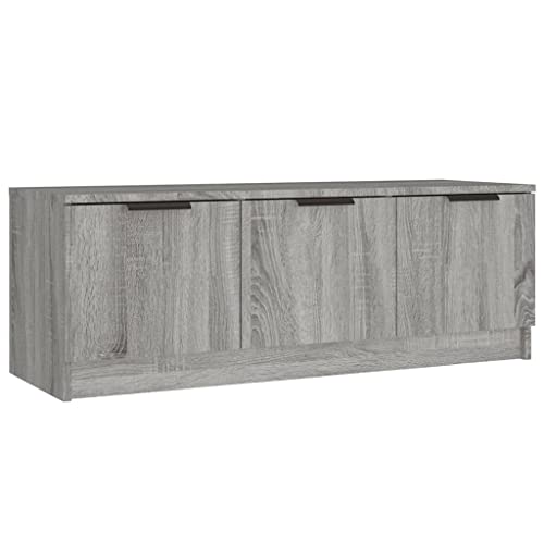 Meuble TV Sonoma gris 102x35x36,5 cm Bois d ingénierie
