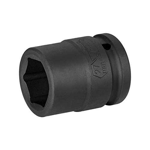 Image of JETECH 3 /4 inch Drive 27mm Standard Impact Socket, 6-Point Metric Impact Socket, Heat-Treated Chrome Molybdenum (Cr-Mo) Alloy Steel, Heavy-Duty for Automotive & Industrial Applications