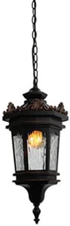 Lampe à suspension en verre métallique E27 lustre de plafond extérieur
