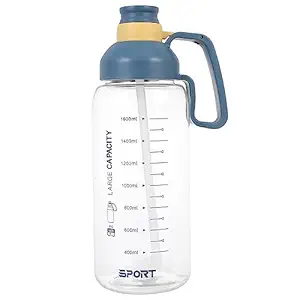 Grofilo 3L Tritan Water Bottle: Motivational Time Marker, Leakproof & Shatterproof - Multicolor