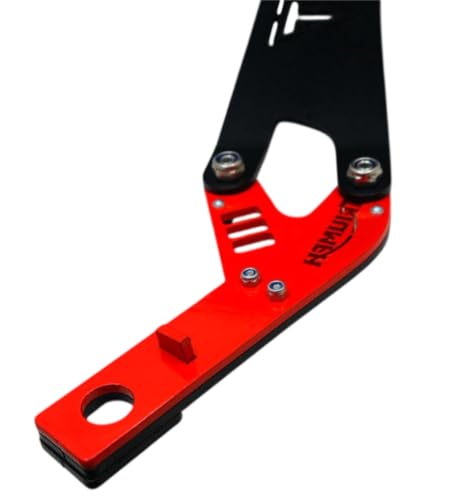 Image of Mudflap Guard Compatible with Triumph Speed 400 Heavy Metal Rear Reflector Guard | Splash Guard |Tyre Hugger|Rear Mudguard, Black with Red Accents Suitable for Triumph Speed 400