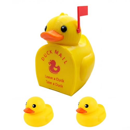 Magnetic Mailbox for Cruise Door with 2 Rubber Ducks Mini Mail Holder for Cabin Door Decoration Leave and Take Game Travel Gift