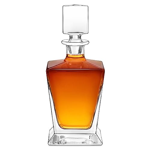 Maverton Karafka do Whisky – 800 ml - Elegancki Prezent dla Mężczyzny - Szkło Premium na Alkohol - Nowoczesny Design - Urodziny, Dzień Ojca, Rocznica