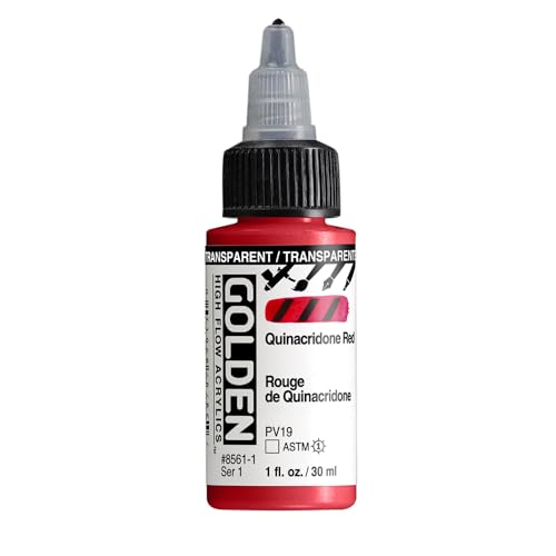 Golden High Flow Acrylic encre transparente rouge intense 1oz