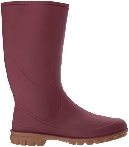 maroon rain boots