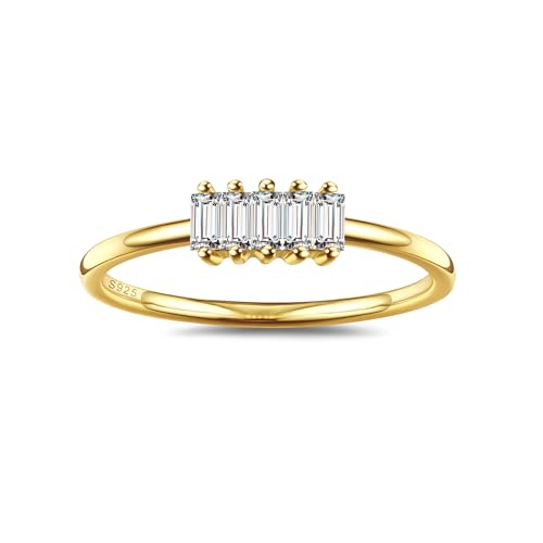 Bague en argent 925 sertie de zircone cubique éclatante, l'éclat durable d'un diamant de culture