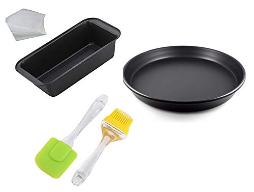 Mikha Baking Combo for New Bakers Bread Loaf with 4 Baking Sheets, Pizza Pan, Spatula Oil Brush