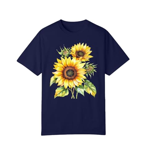 Cute Sunflower Dandelion Graphic T Shirts for Girls Short Sleeve Tshirt Summer Crewneck Top Cotton Loose Basic Tee3