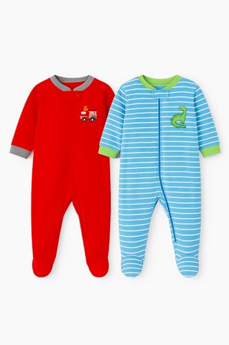Image of TuddyBuddy 100% Cotton Multi Color Zipper Romper Sleepsuit /Romper /Jumpsuit for Baby Boy & Baby Girl