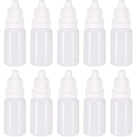 Lifreer 50PCS Dropper Bottles 20ml Squeezable Dropper Bottles White Eye Liquid Empty Dropper Bottles with Cap Cover