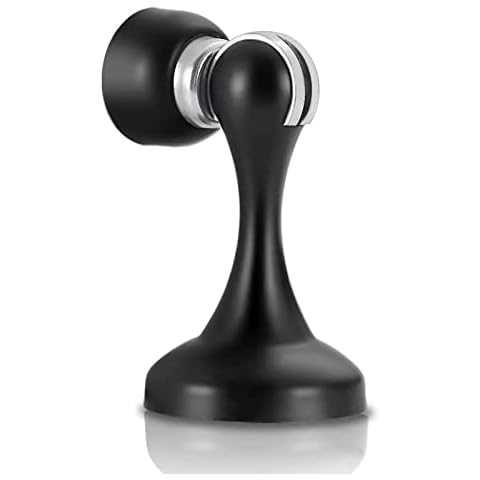 Türstopper,Magnetischer Türstopper,Schwarz Gebürstetes Satin-Nickel,Edelstahl Türstopper Cover