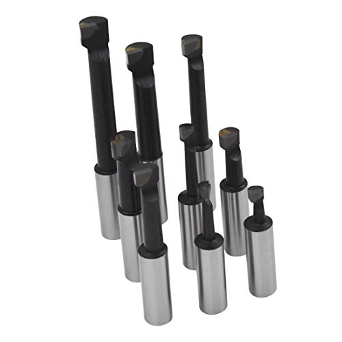 2 Inch Boring Head R8 Shank 9Pcs 1/2 Inch Carbide Boring Bar Set Milling Machine Boring Head Set #TOP3