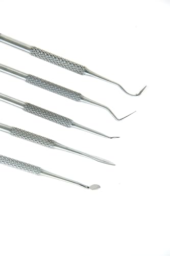 SE 12-Piece Stainless Steel Wax Carvers Set, Wax & Clay Sculpting Tools, Double Ended Carving Kit for Modeling, Sculpting and Shaping, Silver - DD312