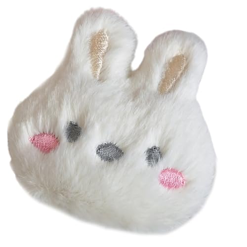 Cartoon Plush Rabbits Head Brooch Soft and Comfortable Clothes Badge for Kids and Adults Fashion Backpack Accessory2