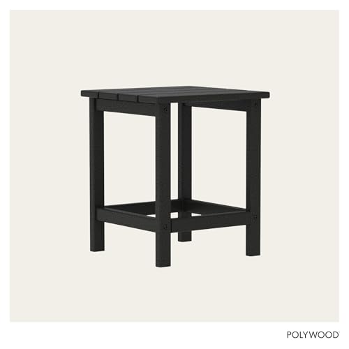 Image of POLYWOOD Long Island 18 inch Side Table, Black
