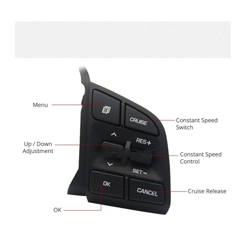 Bouton Bluetooth volant pour Tucson 2015-2019 avec télécommande volume et régulateur