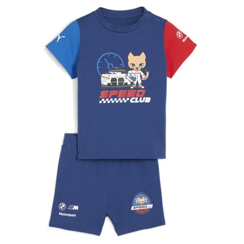 PUMA Toddler Boys BMW Mmw Short Sleeve & Short Set Casual Tops Casual Shorts - Blue - Size 3T