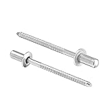 uxcell Blind Rivets, 304 Stainless Steel Pull Rivets Core Decoration Rivets 3.2mm Diameter 7mm Grip Length Silver Tone, 50pcs