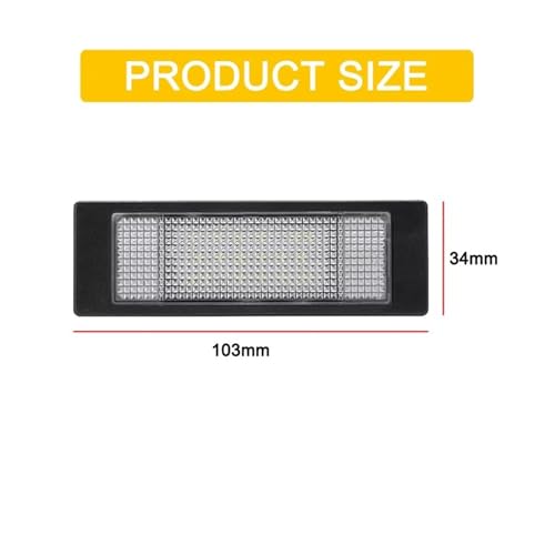 Luz matrícula LED para Mini Cooper R55 R60 R61 blanca de 12V e impermeable 4