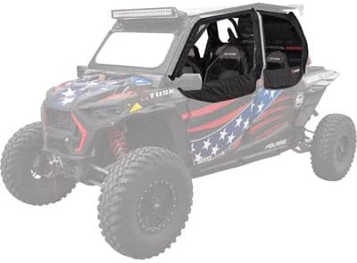 Tusk Racing Heavy Duty Zipperless UTV Magnetic Upper Doors - Fits: Polaris RZR XP 4 1000, XP Turbo 4 Series, (4 Seater) - 2014-2022 - Includes free cargo anchors Black