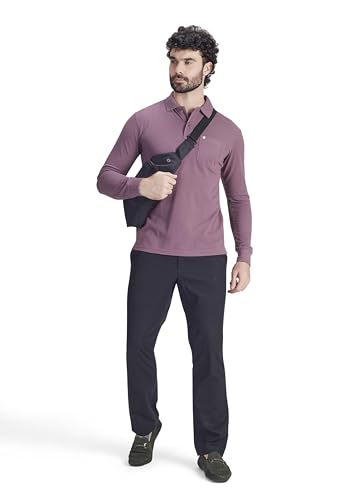 Image of Men's Cotton-Rich Full-Sleeve Polo T-Shirt with Pocket Premium Pique Fabric Casual & Stylish