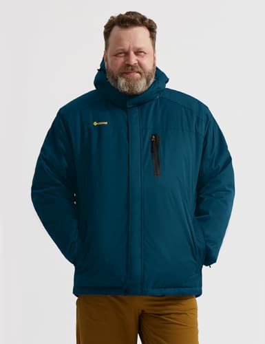 Image of GEMYSE Men's Ski Snow Jacket Warm Winter Waterproof Coat Snowboard Rain Jacket Hooded Windproof Windbreaker