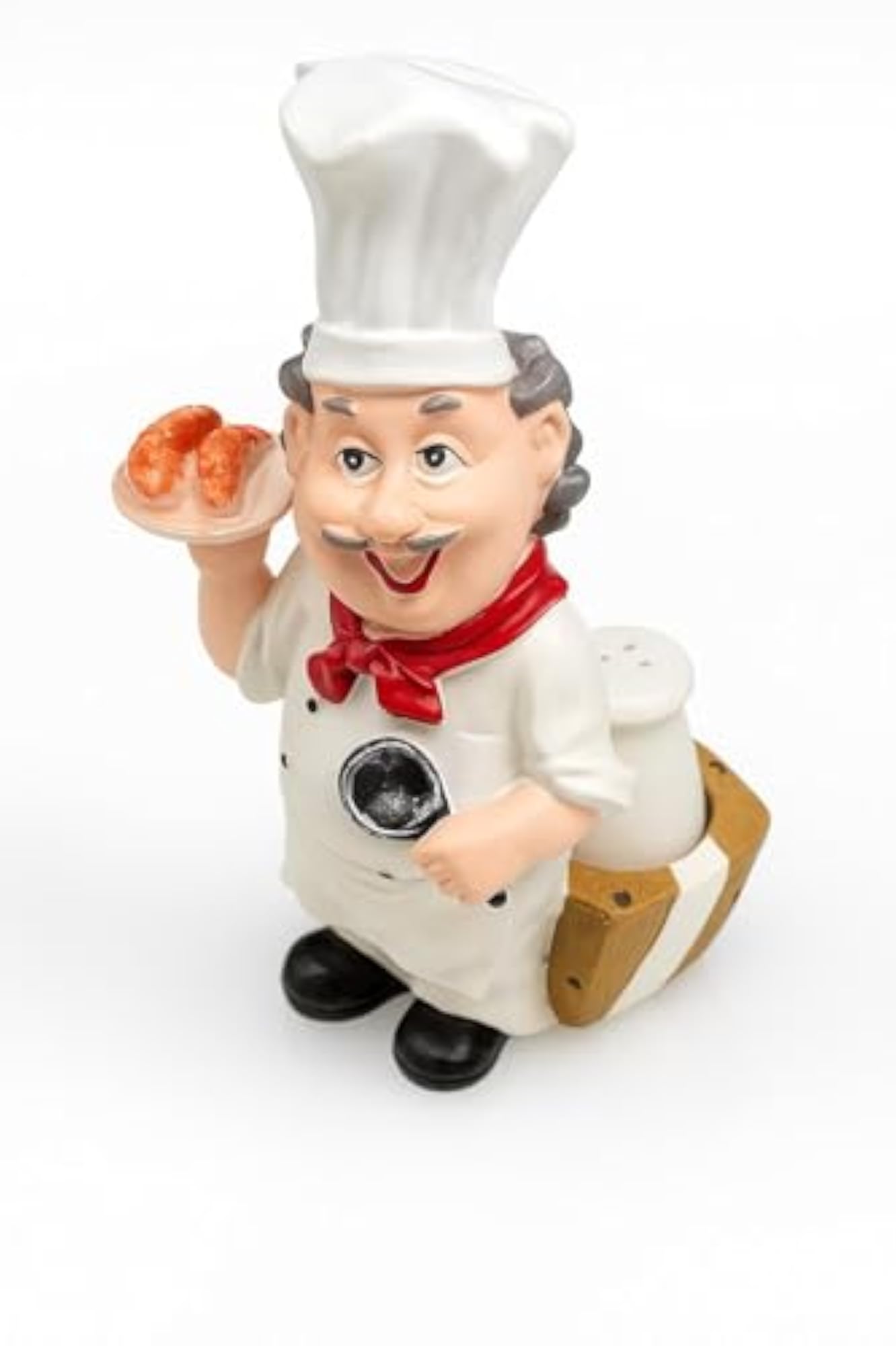 Ceramic Salt & Pepper Container Set with Italian Chef Decor