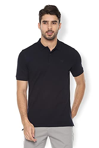 Image of Van Heusen Men's Solid Regular Fit Polo (VSKPWRGFC13267 Navy L)