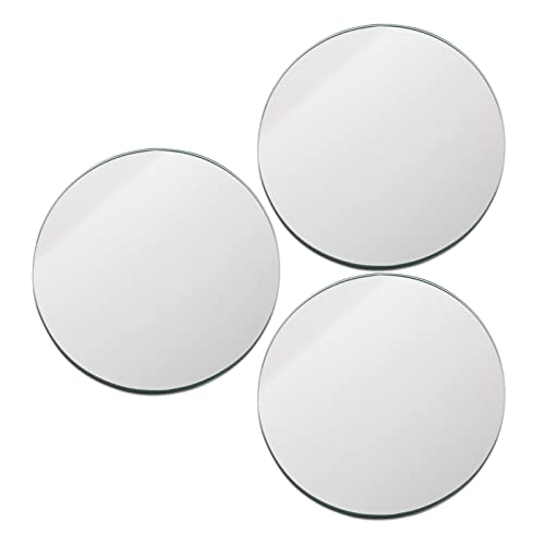 perfk de 3 Platos con Espejo, portavelas, cosméticos, Joyas, Almacenamiento de Llaves, bandejas de Espejo Decorativas Plateadas para