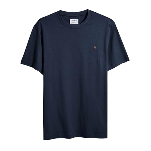 Image of Farah Mens Danny Reg T-Shirt True Navy XS