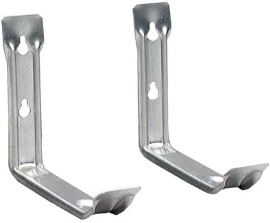 Crawford 5.27 in. L Silver Steel Medium Utility Ladder Hook 20 lb. capacity 2 pk