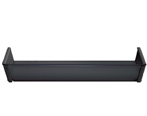 01000877 Easy Living Wall 4-Inch X 20-Inch Plastic Basket with Transparent Front, Black