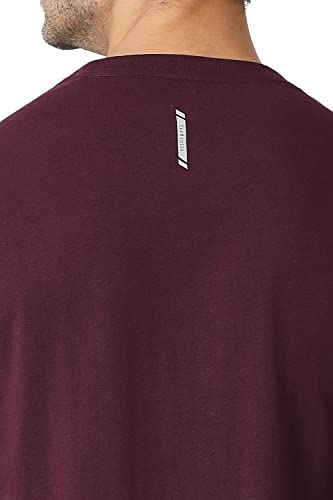 Image of Van Heusen Men Athleisure Regular Fit T-Shirt - Cotton Rich - Crew Neck, Long Sleeve, Printed