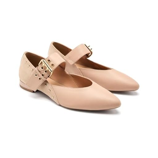 Gioseppo - Bailarinas| Gioseppo Bailarina de Piel Detalle Hebilla en el Empeine para Mujer Grantham| Bailarina Plana| Mujer Talla 37 Nude | Ya disponible en tu tienda friki favorita! En mundofriki.es!