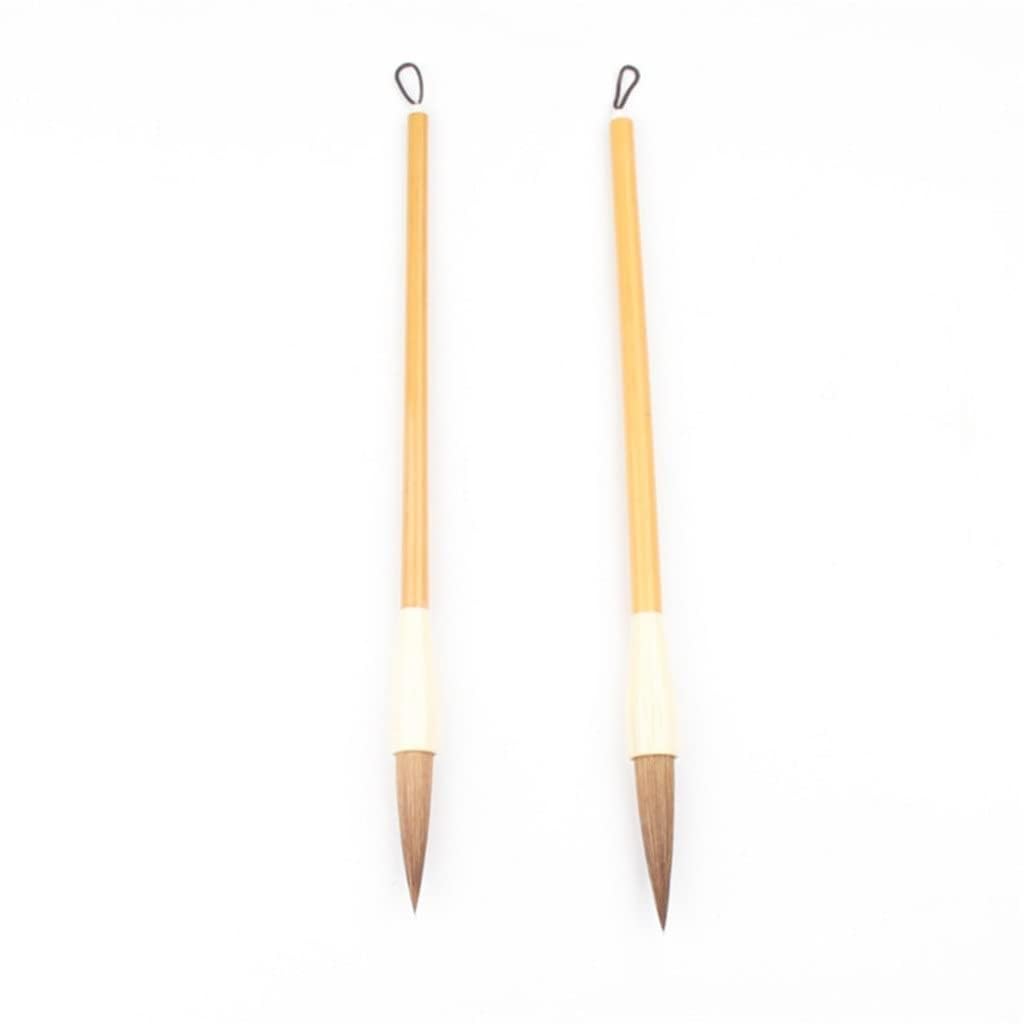 Chinese Calligraphy Drawing Brush, Chinese Calligraphy Brush Set Weasel Hair 2 Pcs for Beginners
