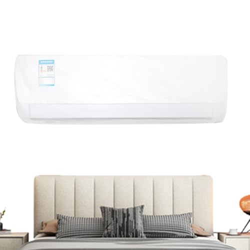 Cubierta antipolvo para aire acondicionado interior, funda protectora para unidades de CA de pared o ventana, poliéster impermeable con bordes elásticos, evita la acumulación de suciedad y desechos
