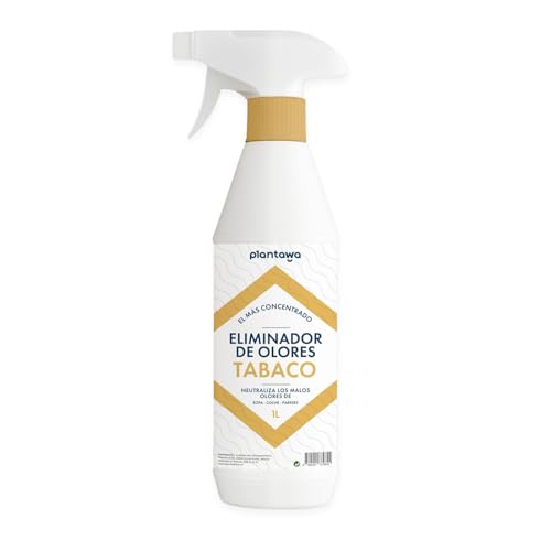 Plantawa Eliminador de olores Tabaco 1L | Neutralizador de olores para ropa, coche y casa. Quita Olores Tejidos Instantáneo. Ambientador antitabaco hogar Absorbe Olores.