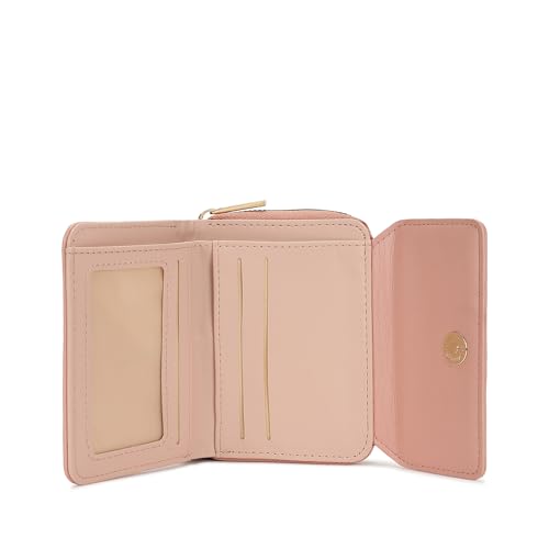 Image of Fastrack Women's Mini Organizer Wallet | Flap Closure, Tri-Fold Design, Zip Coin Pocket, Card & Cash Slots | Compact & Organized | 6 Months Warranty