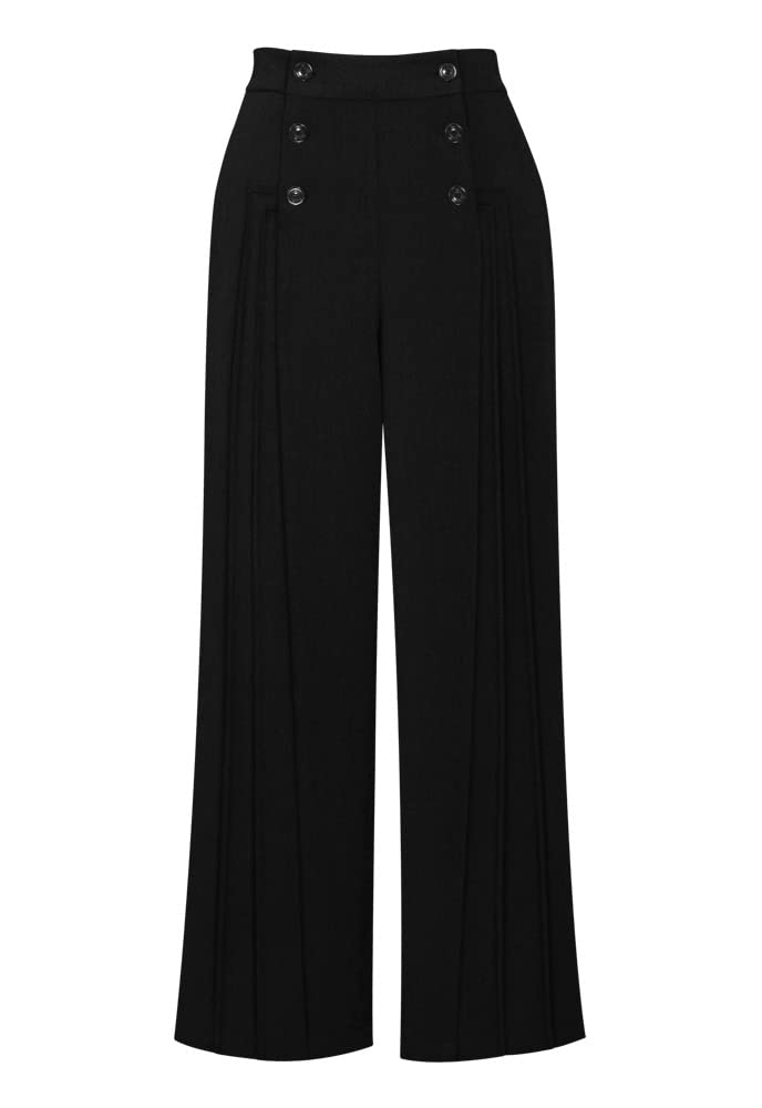 CHIC STAR Womens Pleated Buttons Pants