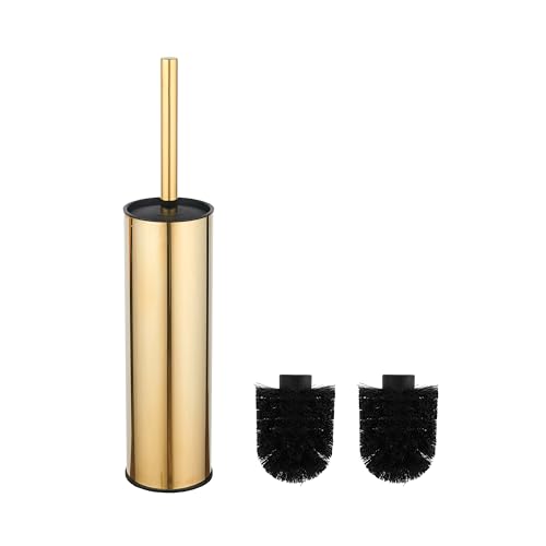 BGL Brosse WC et support, brosses de toilette en acier inoxydable pour salle de bain avec support, brosse de cuvette de toilette et support
