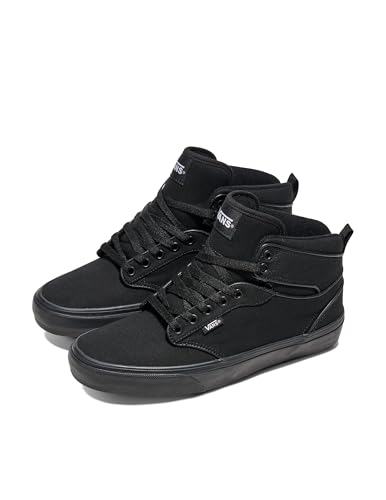 Vans Men's Atwood Hi Shoe | High Top Fashion Sneakers for Work, Walking & Casual Wear, (Canvas) Black/Black, 7