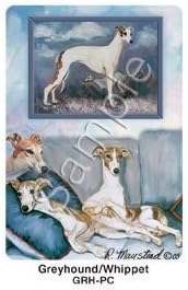 Los mejores amigos jugando a las cartas, de Ruth Maystead - Greyhound & Whippets