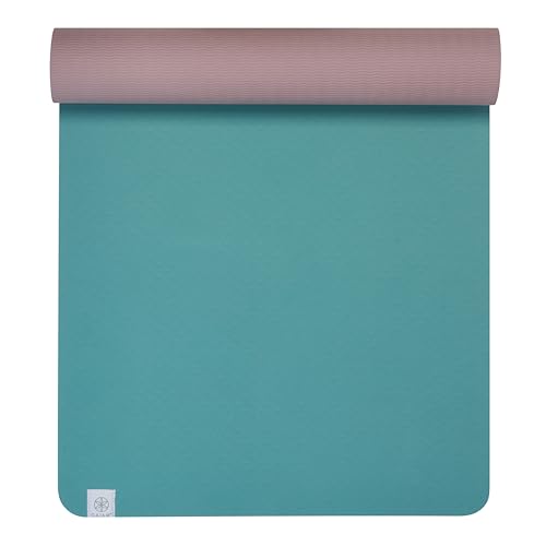 Gaiam TPE Yoga Mat — 6mm Thick, Dual-Texture Non-Slip Surface, Sweat-Resistant & Eco-Friendly | Hot Yoga, Pilates & Floor Workouts | 68" x 24" by Gaiam - Used condition - US$19.32