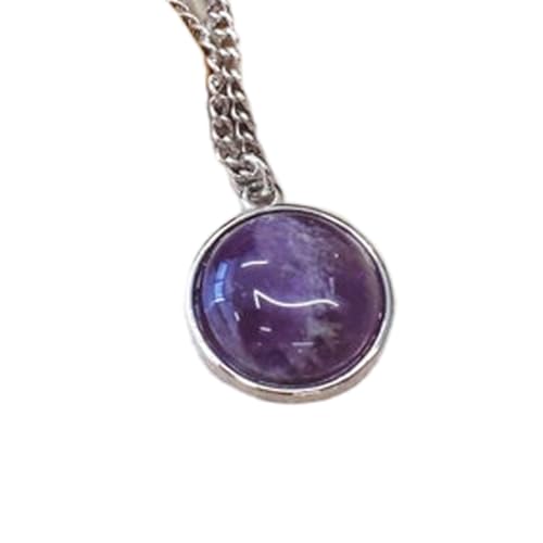 Pendentif améthyste de guérison spirituelle et chakra avec chaîne