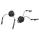 Helm Kopfhörer Halterung, 2 stücke Pom + Edelstahl Helm Bogenschiene Aufhängungs-Headset-Unterstützung für Peltor Comtac(Schwarz)