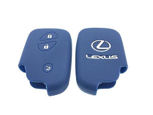 Protex Calidad Silicona 3 Botones Llavero FOB Protector Funda LEXUS CT200h IS200 IS250 GS250 F Sport (NAVY)