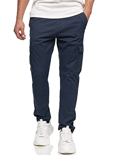 Indicode Herren Broadwick Cargohose aus Baumwolle mit 6 Taschen | Cargo Chino f. Männer Navy XL Cover