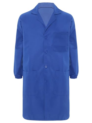 Image of FEESHOW Men Women Work Coat Dustproof Jacket Resistant Blouse Long Sleeve Top Factory Lab Coat