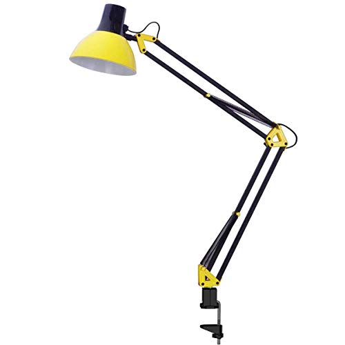 VOVOVO Lámpara de Escritorio con Brazo oscilante, lámpara de Mesa de Arquitecto, redacción de Brazos Ajustables, Tarea, Artistas, luz de sujeción de Dormitorio